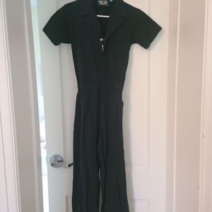 Big Bud Press SHORT SLEEVE JUMPSUIT - BASIC BLACK